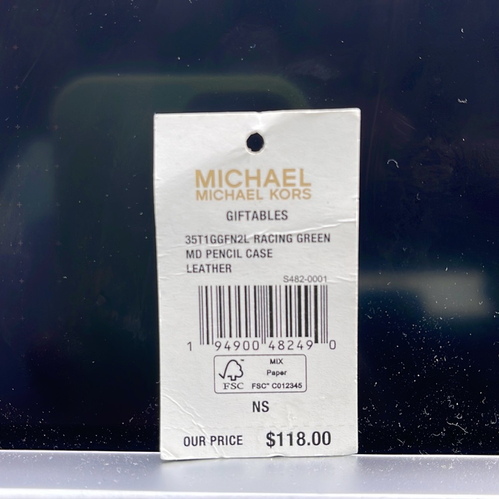 NWT MICHAEL KORS Medium Pencil Case Signature Leather Makeup Case - Picture 6 of 6